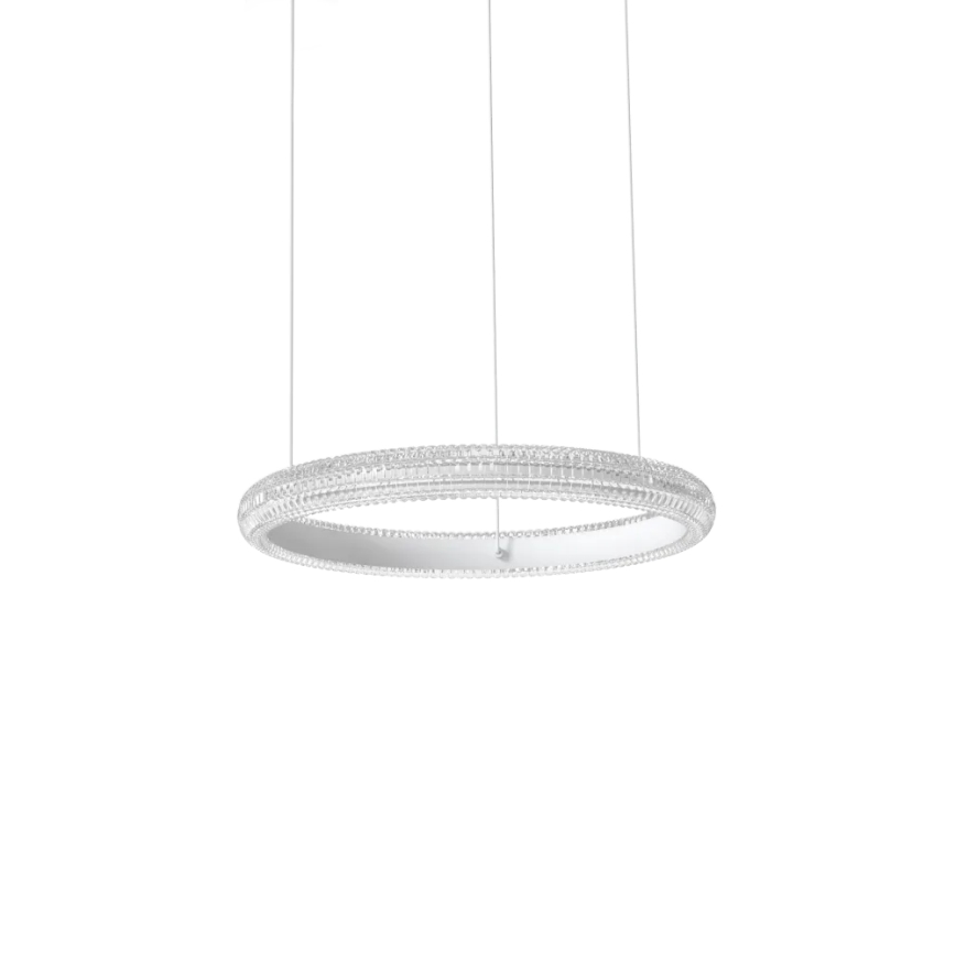 Ideal Lux - Candeeiro suspenso LED MIRACLE LED/25W/230V diâmetro 40 cm CRI 90 cromado mate