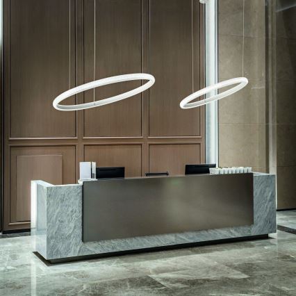 Ideal Lux - Candeeiro suspenso LED MIRACLE LED/25W/230V diâmetro 40 cm CRI 90 cromado mate