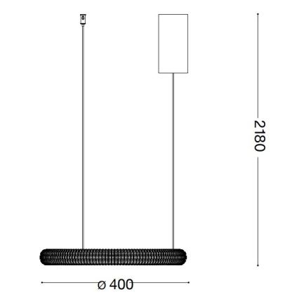 Ideal Lux - Candeeiro suspenso LED MIRACLE LED/25W/230V diâmetro 40 cm CRI 90 cromado mate