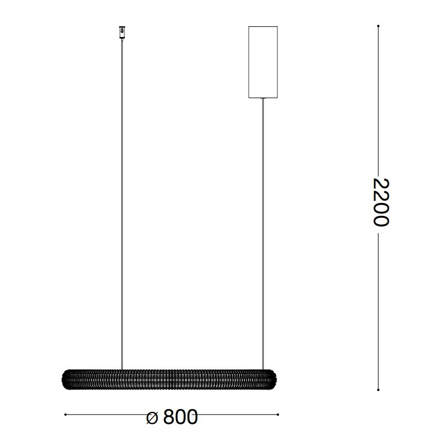 Ideal Lux - Candeeiro suspenso LED MIRACLE LED/45W/230V diâmetro 80 cm CRI 90 cromado mate