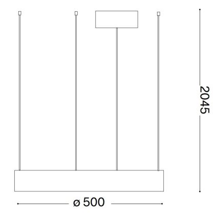 Ideal Lux - Candeeiro suspenso LED ORACLE LED/28W/230V 3000K diâmetro 50 cm CRI 90 branco