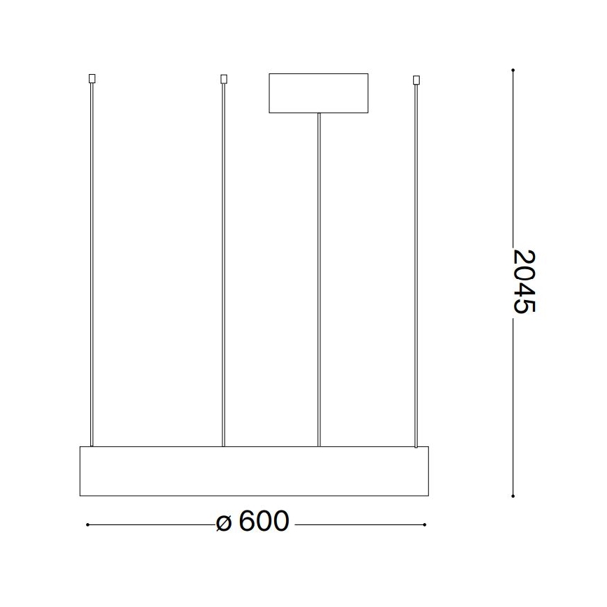 Ideal Lux - Candeeiro suspenso LED ORACLE LED/33W/230V 3000K diâmetro 60 cm CRI 90 branco