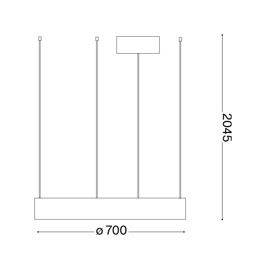 Ideal Lux - Candeeiro suspenso LED ORACLE LED/35W/230V 3000K diâmetro 70 cm CRI 90 preto
