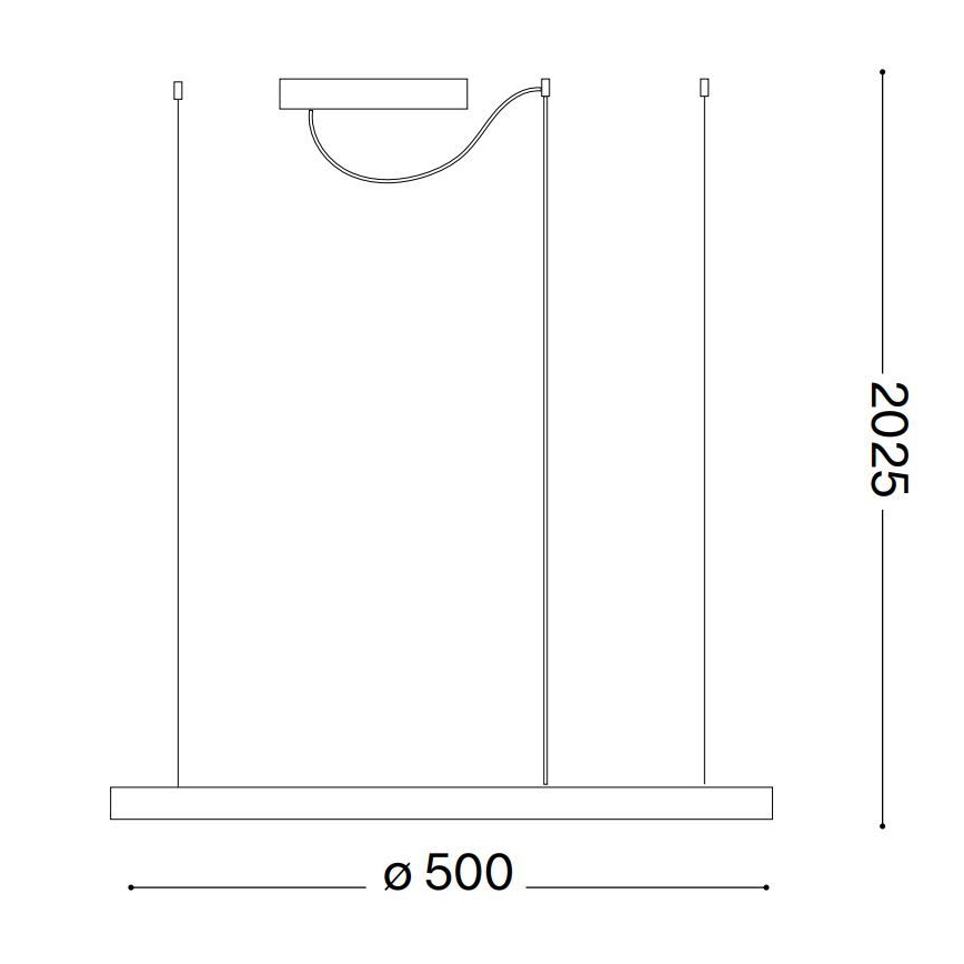 Ideal Lux - Candeeiro suspenso LED ORACLE SLIM LED/32W/230V 3000K diâmetro 50 cm branco