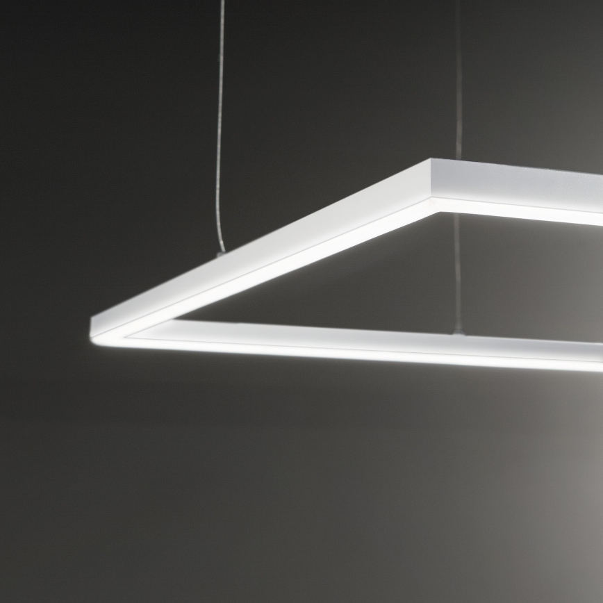 Ideal Lux - Candeeiro suspenso LED ORACLE SLIM LED/53W/230V 3000K 90x90 cm branco
