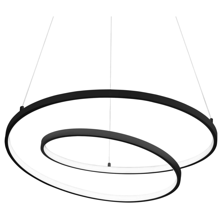 Ideal Lux - Candeeiro suspenso LED OZ LED/52W/230V diâmetro 80 cm CRI 90 preto