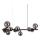 Ideal Lux - Candeeiro suspenso LED PERLAGE 10xG9/3W/230V 81 cm preto/fumado