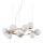 Ideal Lux - Candeeiro suspenso LED PERLAGE 11xG9/3W/230V diâmetro 73 cm dourado/branco