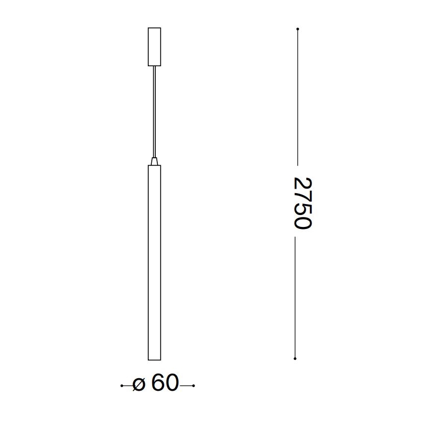 Ideal Lux - Candeeiro suspenso LED ULTRATHIN LED/11,5W/230V CRI 90 latão