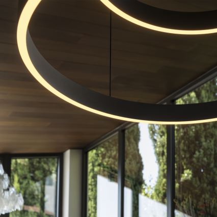 Ideal Lux - Candeeiro suspenso LED WAVES LED/45W/230V CRI 90 preto
