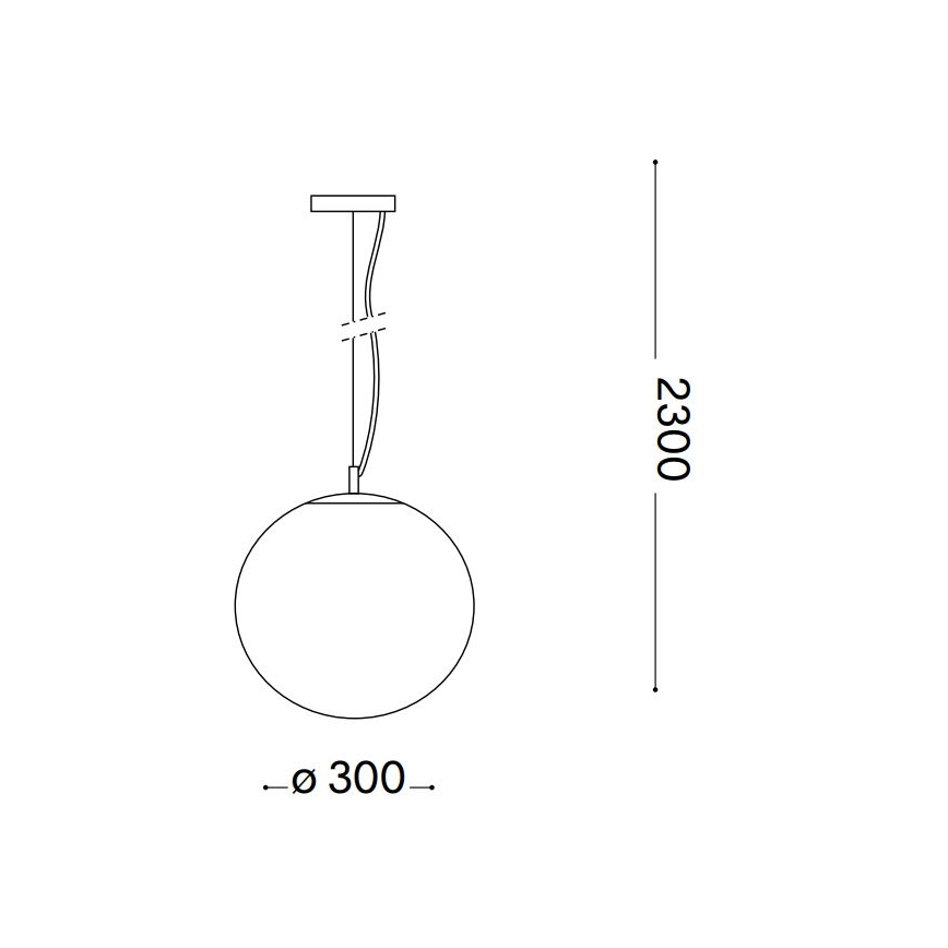 Ideal Lux - Candeeiro suspenso MAPA 1xE27/42W/230V diâmetro 30 cm transparente