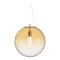 Ideal Lux - Candeeiro suspenso MAPA 1xE27/42W/230V diâmetro 40 cm dourado/fumado