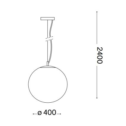 Ideal Lux - Candeeiro suspenso MAPA 1xE27/42W/230V diâmetro 40 cm dourado/fumado