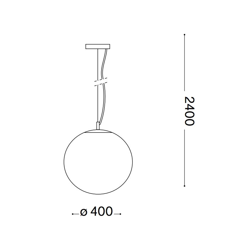 Ideal Lux - Candeeiro suspenso MAPA 1xE27/42W/230V diâmetro 40 cm dourado/fumado