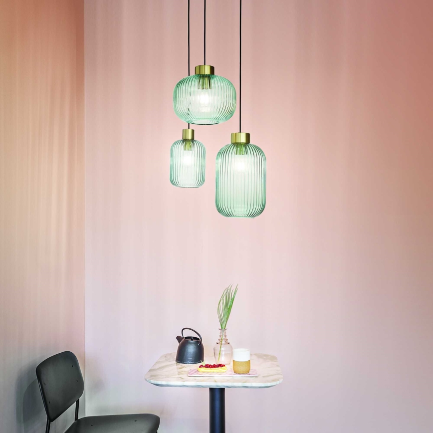 Ideal Lux - Candeeiro suspenso MINT 1xE27/60W/230V diâmetro 20 cm verde