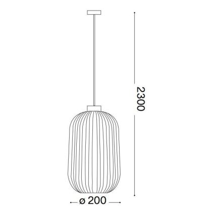 Ideal Lux - Candeeiro suspenso MINT 1xE27/60W/230V diâmetro 20 cm verde