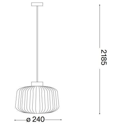 Ideal Lux - Candeeiro suspenso MINT 1xE27/60W/230V diâmetro 24 cm transparente