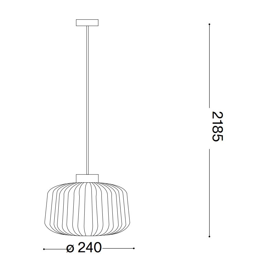 Ideal Lux - Candeeiro suspenso MINT 1xE27/60W/230V diâmetro 24 cm transparente