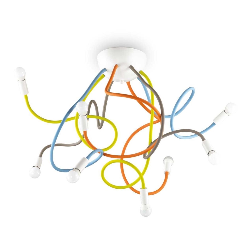 Ideal Lux - Candeeiro suspenso MULTIFLEX 8xE14/28W/230V