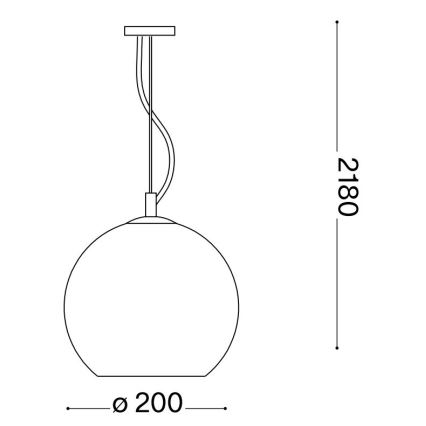 Ideal Lux - Candeeiro suspenso NEMO 1xE27/42W/230V diâmetro 20 cm bege