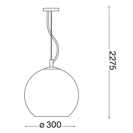 Ideal Lux - Candeeiro suspenso NEMO 1xE27/42W/230V diâmetro 30 cm bege