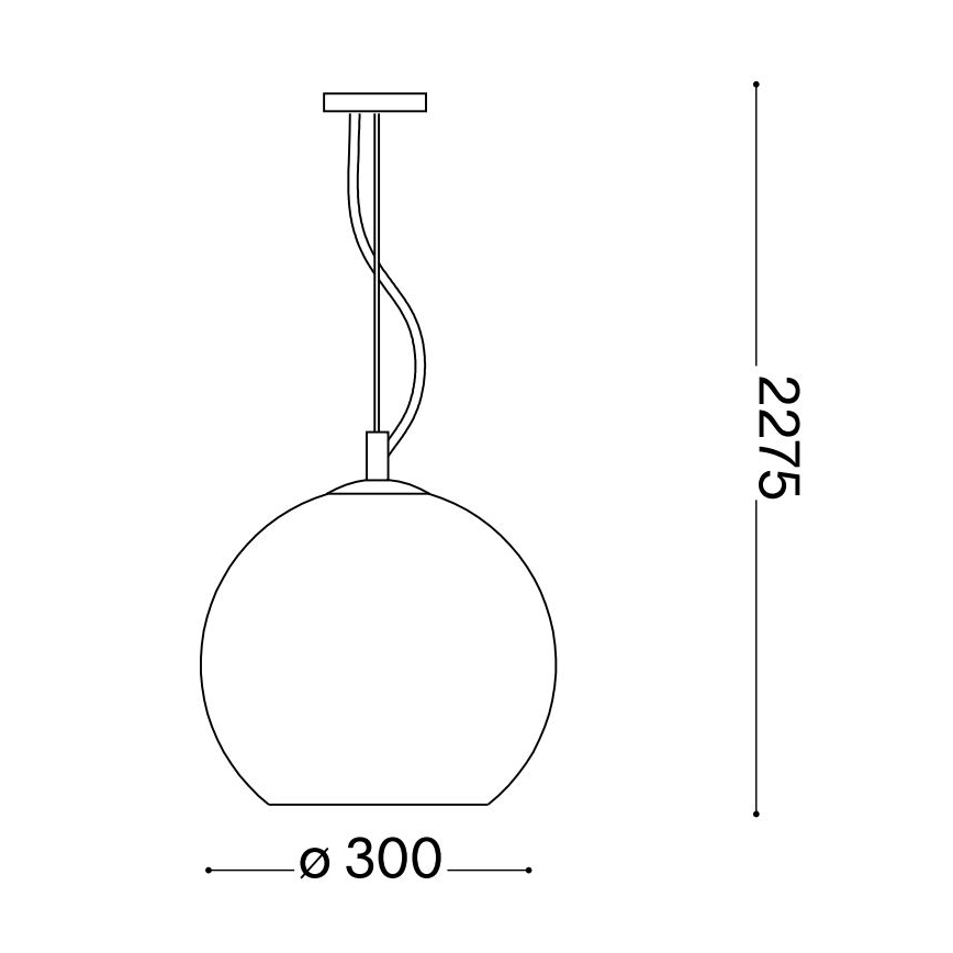 Ideal Lux - Candeeiro suspenso NEMO 1xE27/42W/230V diâmetro 30 cm bege