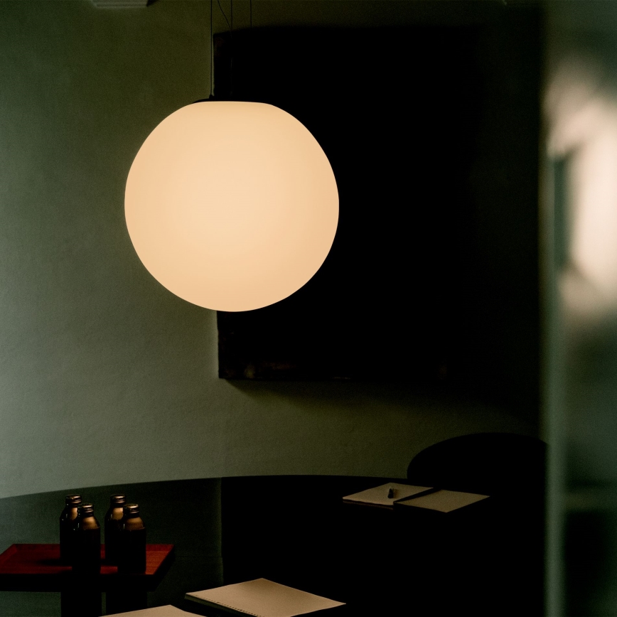 Ideal Lux - Candeeiro suspenso por cabo MAPA 1xE27/42W/230V Ø 40 cm branco