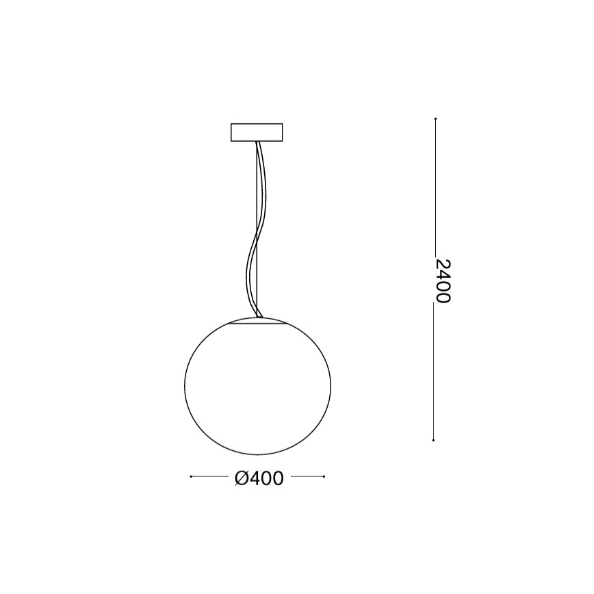 Ideal Lux - Candeeiro suspenso por cabo MAPA 1xE27/42W/230V Ø 40 cm branco
