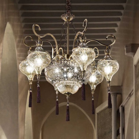 Ideal Lux - Candelabro suspenso HAREM 9xE27/60W/230V