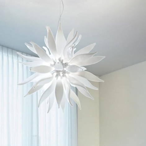 Ideal Lux - Candelabro suspenso LEAVES 12xG9/40W/230V