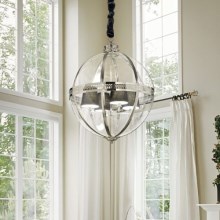 Ideal Lux - Candelabro suspenso WORLD 4xE14/40W/230V