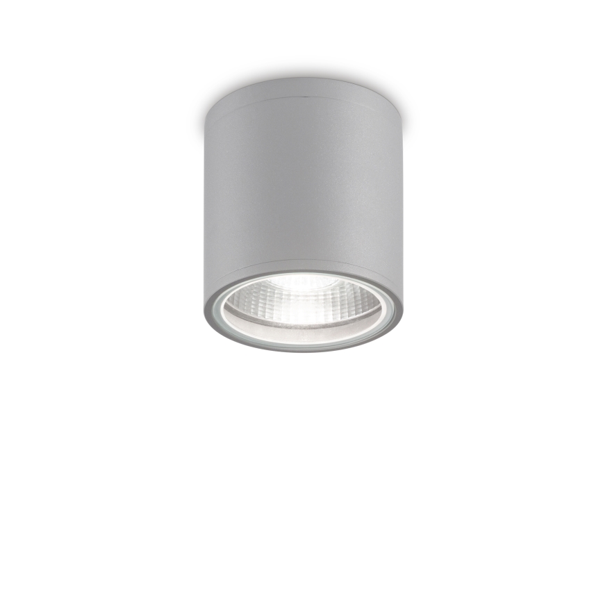 Ideal Lux - Foco de exterior GUN 1xGU10/28W/230V Ø 11 cm IP55 cinzento