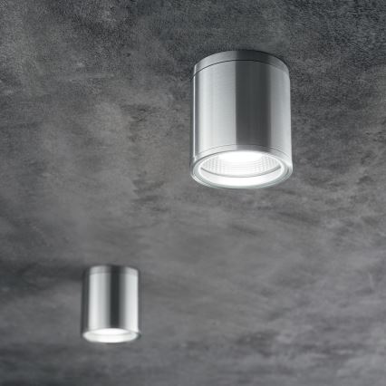 Ideal Lux - Foco de exterior GUN 1xGU10/28W/230V Ø 11 cm IP55 cinzento