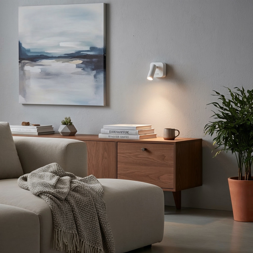 Ideal Lux - Foco de parede LED BEAN LED/3W/230V CRI 90 branco