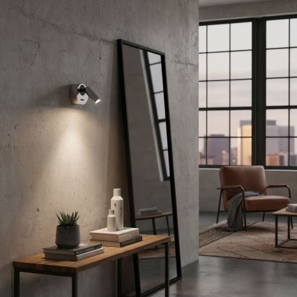 Ideal Lux - Foco de parede LED BEAN LED/3W/230V CRI 90 cromado brilhante