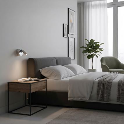 Ideal Lux - Foco de parede LED BEAN LED/3W/230V CRI 90 cromado brilhante