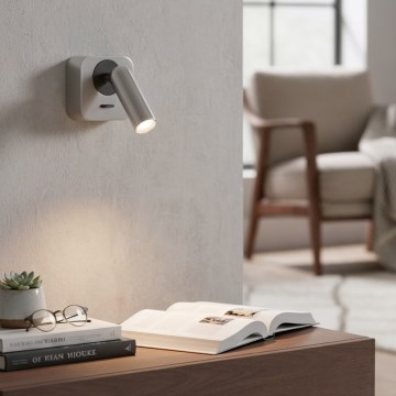 Ideal Lux - Foco de parede LED BEAN LED/3W/230V CRI 90 cromado brilhante