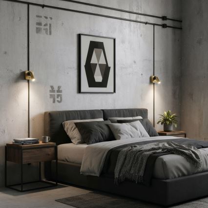 Ideal Lux - Foco de parede LED BEAN LED/3W/230V CRI 90 dourado