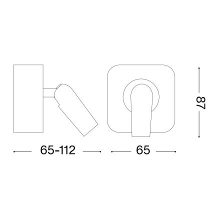 Ideal Lux - Foco de parede LED BEAN LED/3W/230V CRI 90 dourado