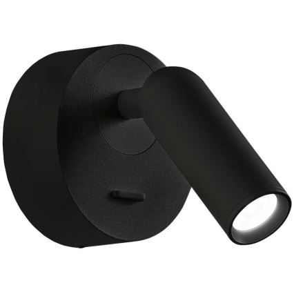 Ideal Lux - Foco de parede LED BEAN LED/3W/230V CRI 90 preto