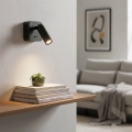 Ideal Lux - Foco de parede LED BEAN LED/3W/230V CRI 90 preto