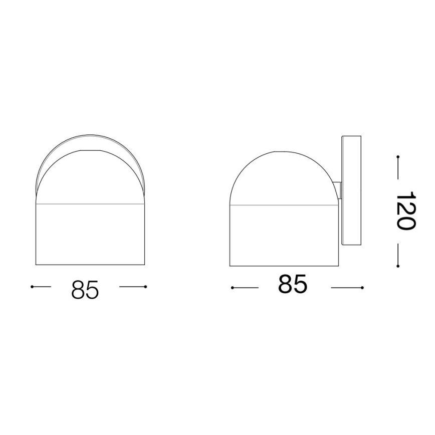 Ideal Lux - Foco de parede LED DODO 1xGX53/9W/230V preto