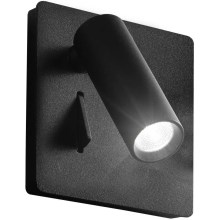 Ideal Lux - Foco de parede LED LITE LED/3W/230V preto