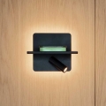 Ideal Lux - Foco de parede orientável LED PIANO LED/10W/230V CRI 90 USB preto