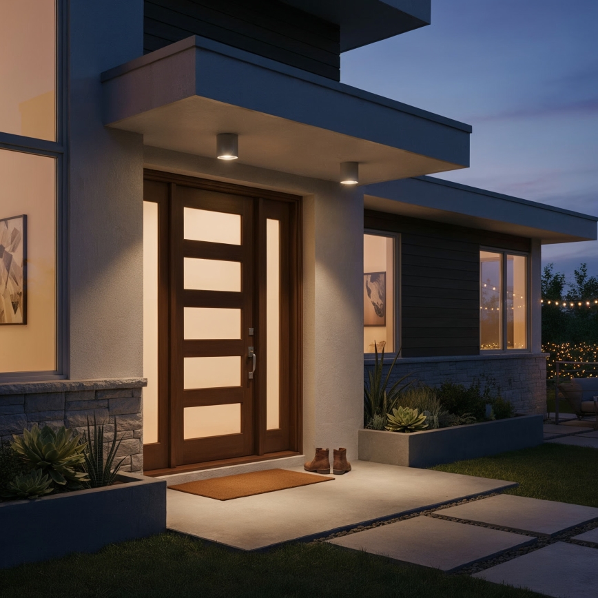 Ideal Lux - Foco exterior orientável GUN 1xGU10/28W/230V diâmetro 11 cm IP55 castanho