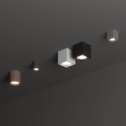Ideal Lux - Foco exterior TECHO 1xGU10/20W/230V 9x9 cm IP54 antracite