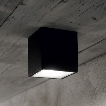 Ideal Lux - Foco exterior TECHO 1xGU10/20W/230V 9x9 cm IP54 preto