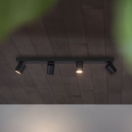Ideal Lux - Foco LED RUDY 4xGU10/7W/230V CRI 90 preto