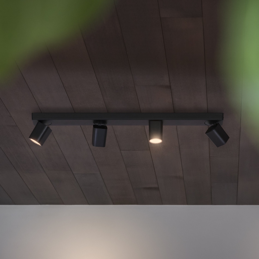 Ideal Lux - Foco LED RUDY 4xGU10/7W/230V CRI 90 preto