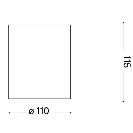 Ideal Lux - Foco para casa de banho GUN 1xGU10/28W/230V IP44 preto